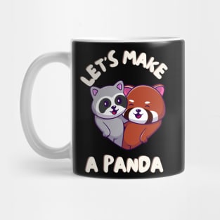 Let's Make A PANDA Funny Red Panda Couple Mug